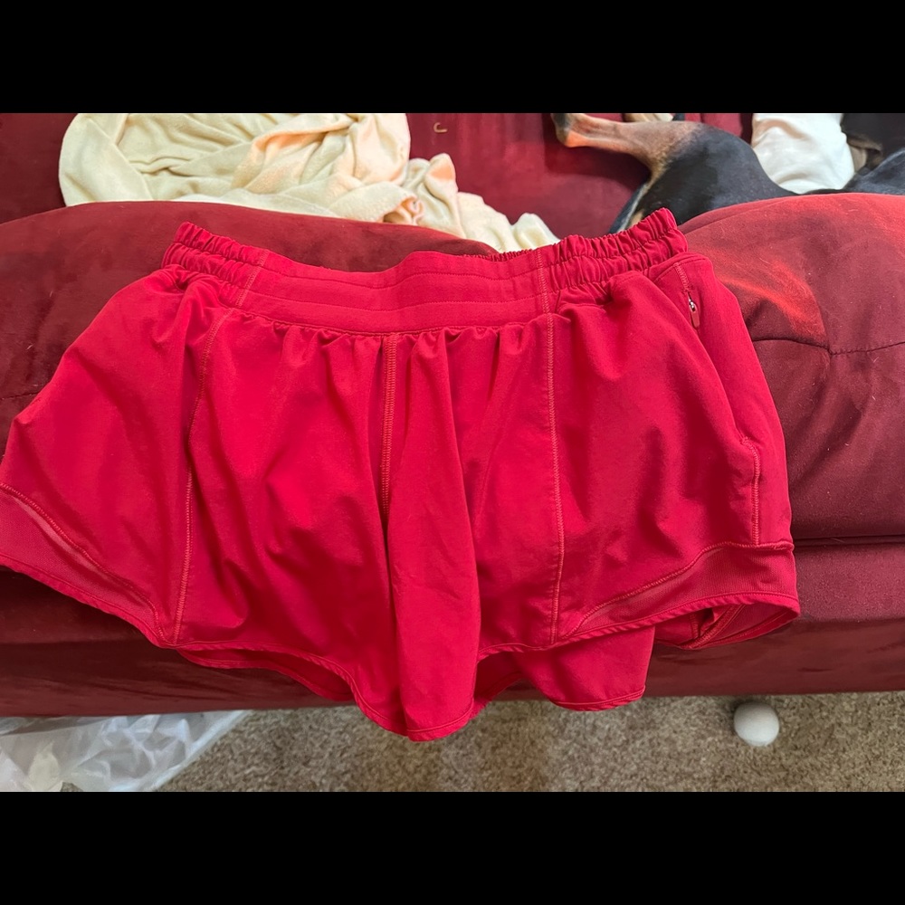 Lululemon red shorts